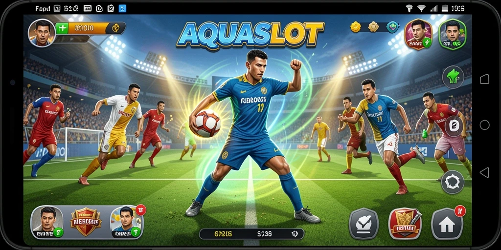 Tampilan gameplay AQUASLOT yang menarik dalam olahraga kompetitif.