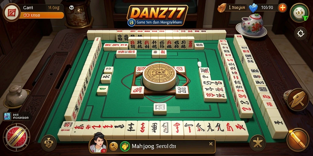 Tampilan menarik dari gameplay Mahjong di DAN777.