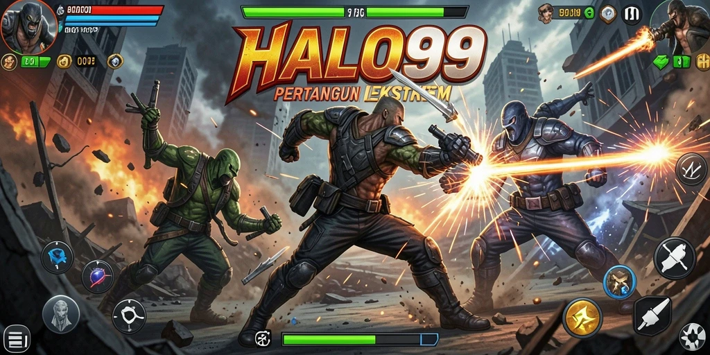 Tampilan mendebarkan dari gameplay HALO99 yang penuh aksi.