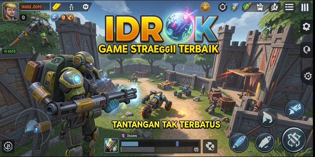Tampilan gameplay menegangkan dalam IDROK yang menunjukkan pertempuran strategis.