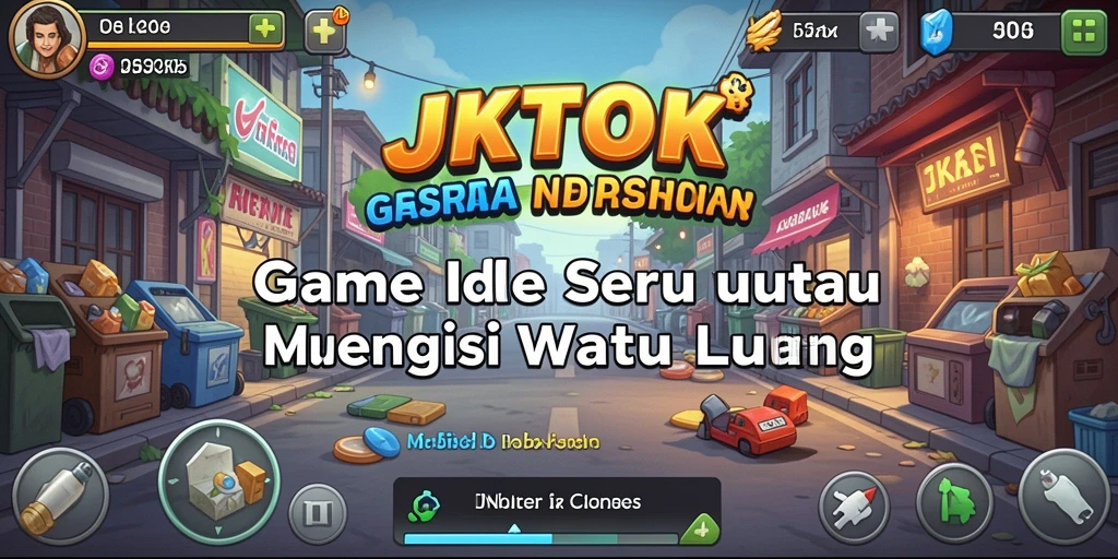 Screenshot dari permainan <strong>JKTOK</strong> menunjukkan gameplay Idle yang menarik dan adiktif.
