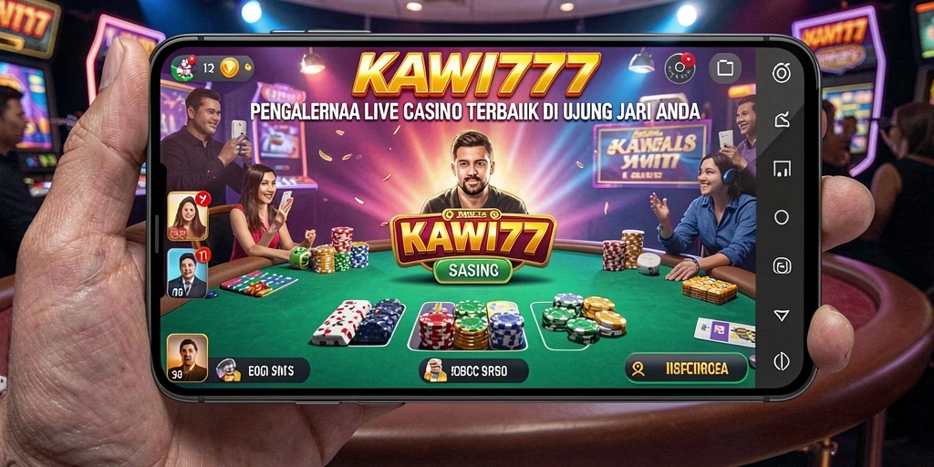 Tampilan gameplay Live Casino yang realistis dan menarik di KAWI777.