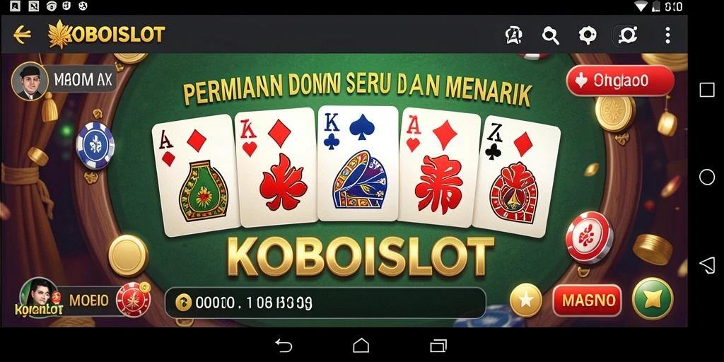 Tampilan gameplay menarik dari KOBOISLOT dengan grafis yang memukau.
