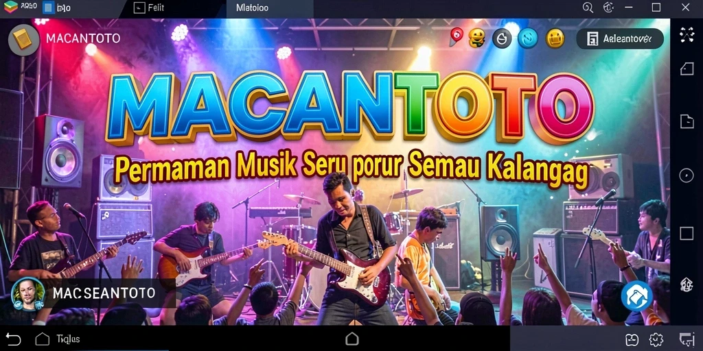 Tampilan gameplay MACANTOTO yang menarik dan interaktif dalam memainkan musik.