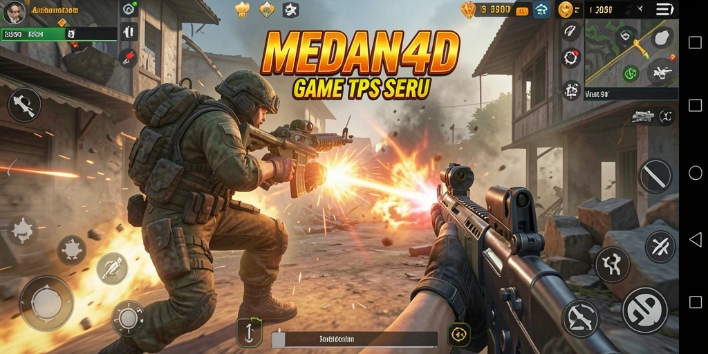 Tampilan seru gameplay <strong>MEDAN4D</strong> dalam aksi TPS.