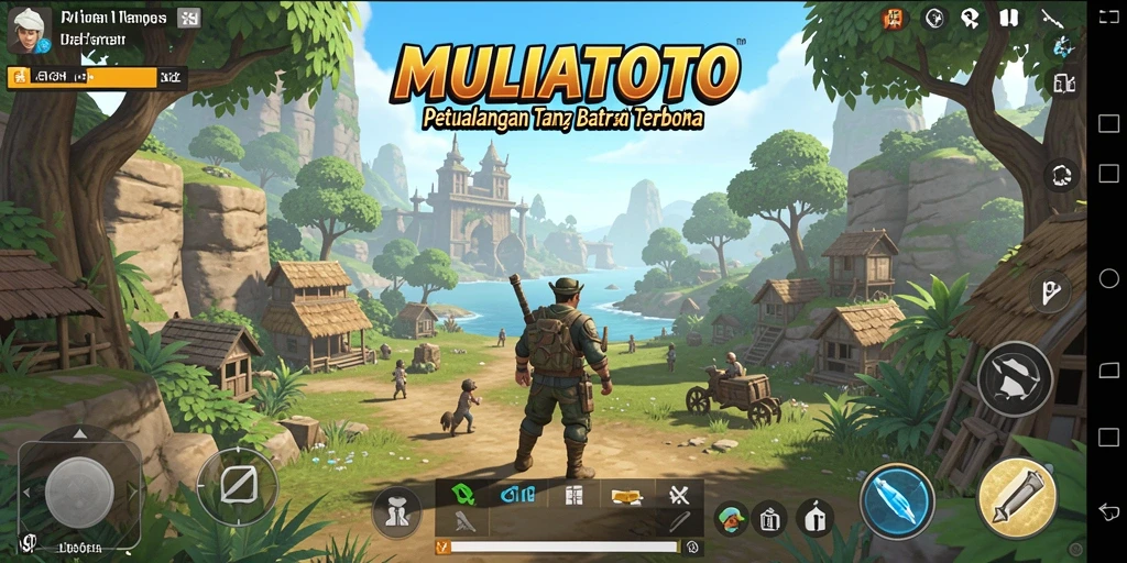 Screenshot menunjukkan aksi seru menjelajahi dunia terbuka MULIATOTO.