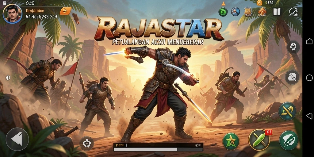 Gameplay seru dan mendebarkan dalam RAJASTAR.