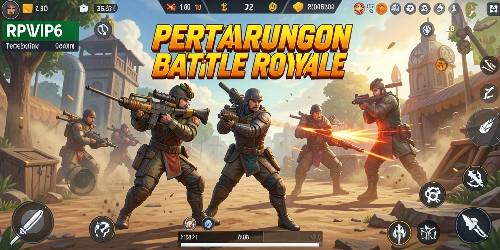 Tampilan menegangkan dari gameplay RPVIP6 dalam Battle Royale.