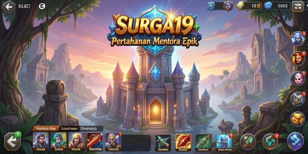 Tampilan gameplay seru dalam SURGA19 dengan strategi Tower Defense yang menarik.