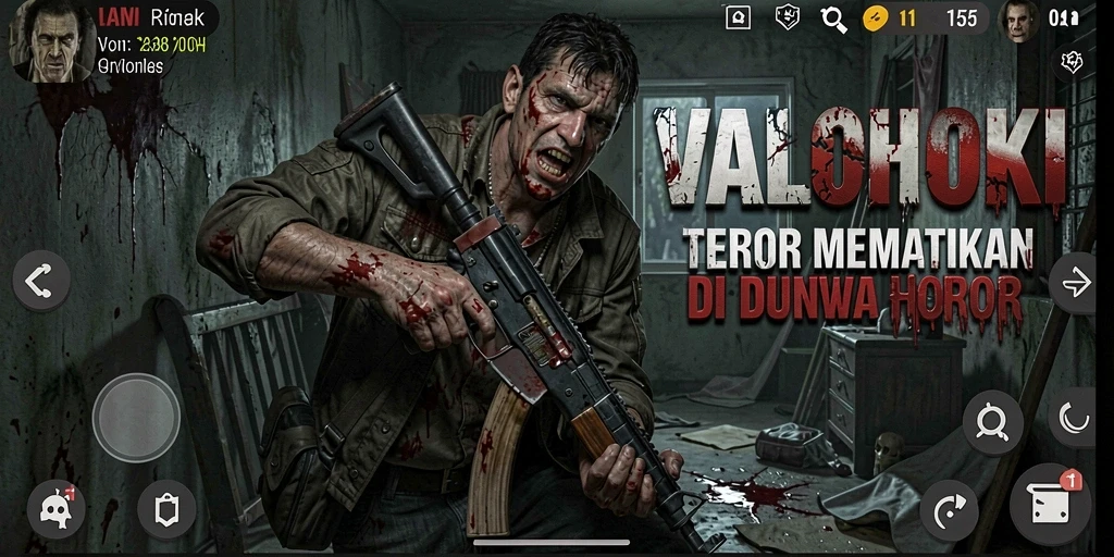 Screenshot gameplay menampilkan suasana mencekam dari VALOHOKI.