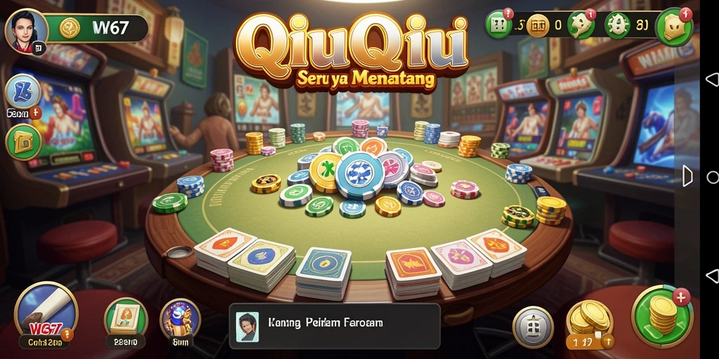 Tampilan gameplay QiuQiu yang menarik dan menantang di W67.